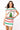White, Red & Green Stripe 'Sparkle Season' Short Sleeve Top