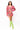 Pink & Red Stripe Christmas Icon Collar Dress