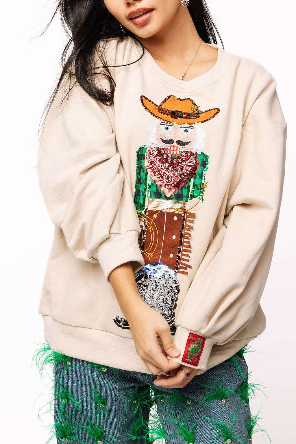 Beige Cowboy Nutcracker Sweatshirt