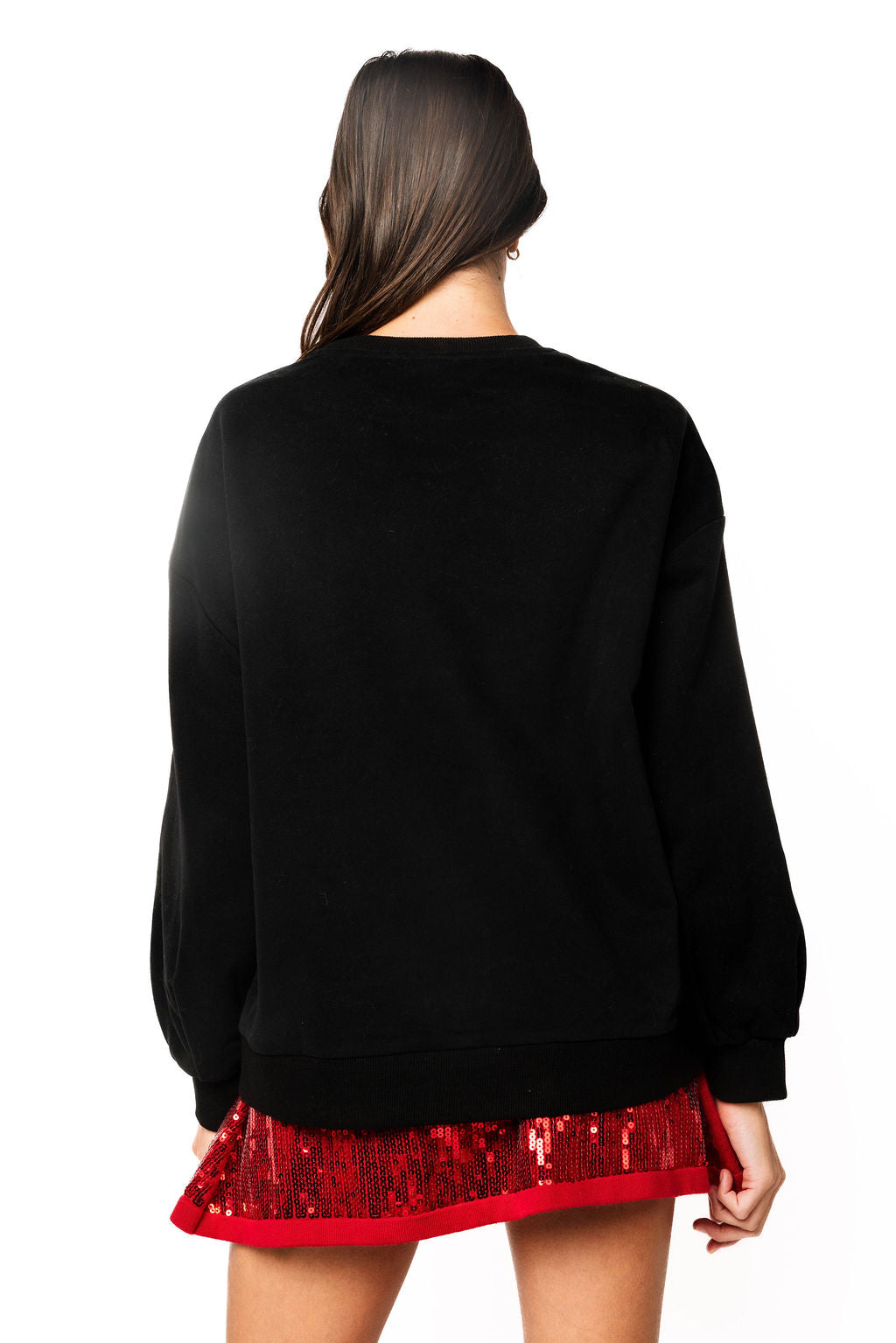 Sample Black Rhinestone Ornament Christmas Tree Sweatshirt
