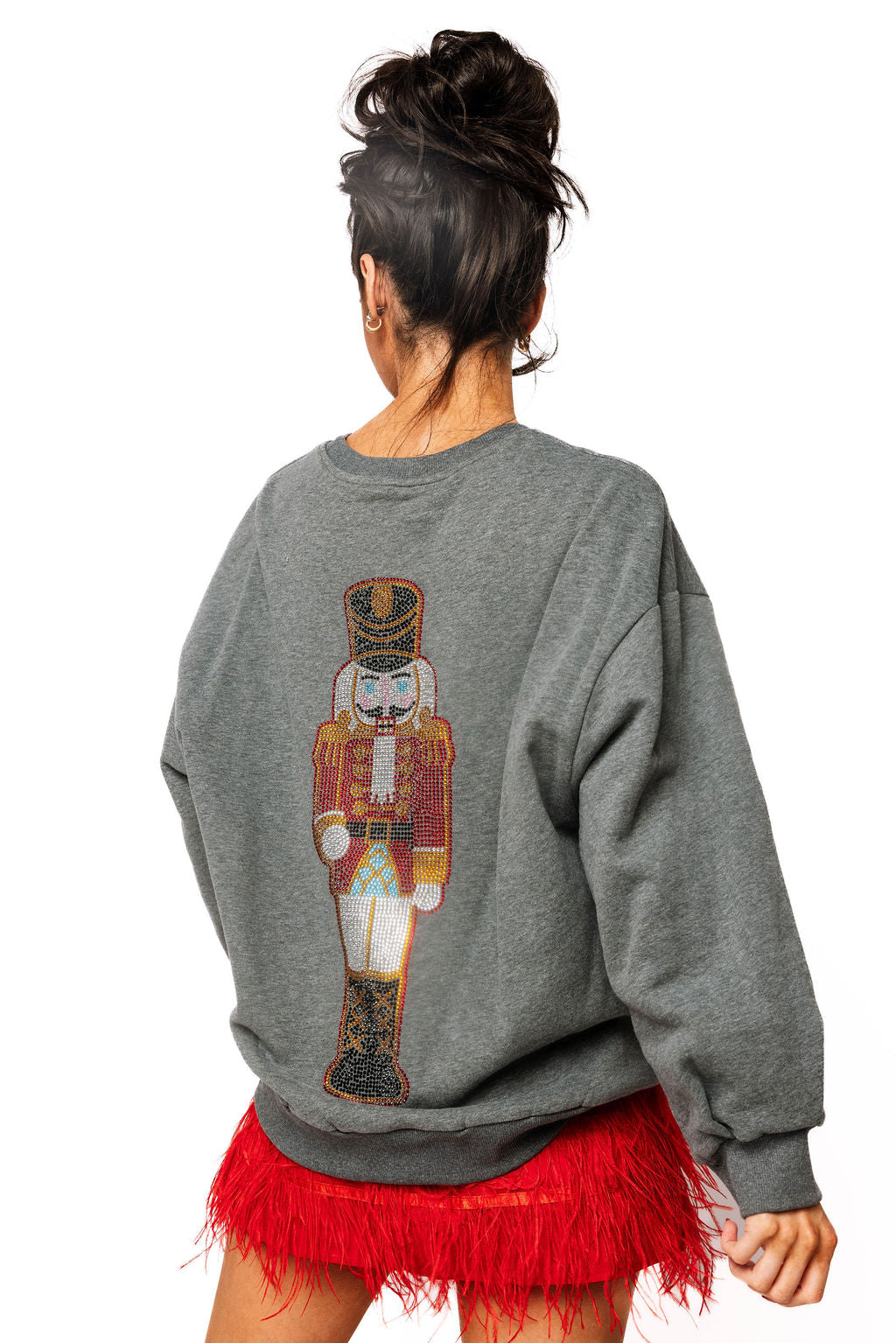 Sample Charcoal Rhinestone Nutcracker Sweatshirt