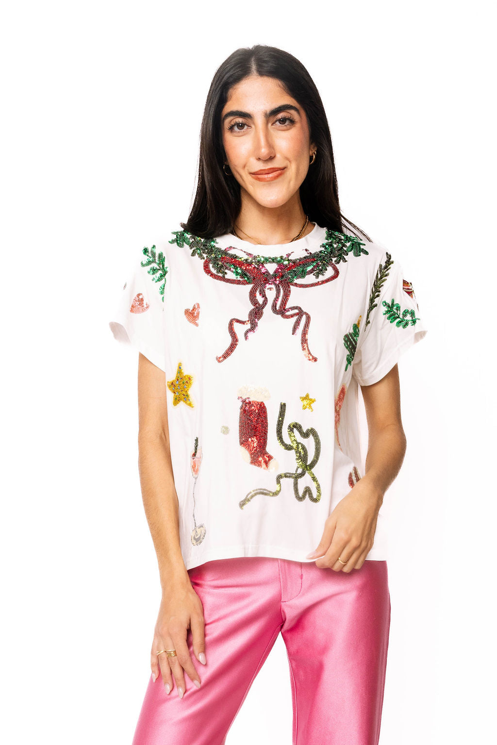 Multi Wreath & Christmas Icon Tee