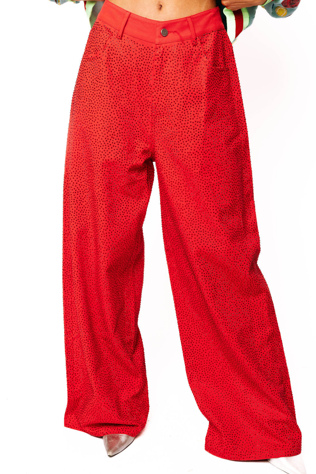 Red Rhinestone Jean