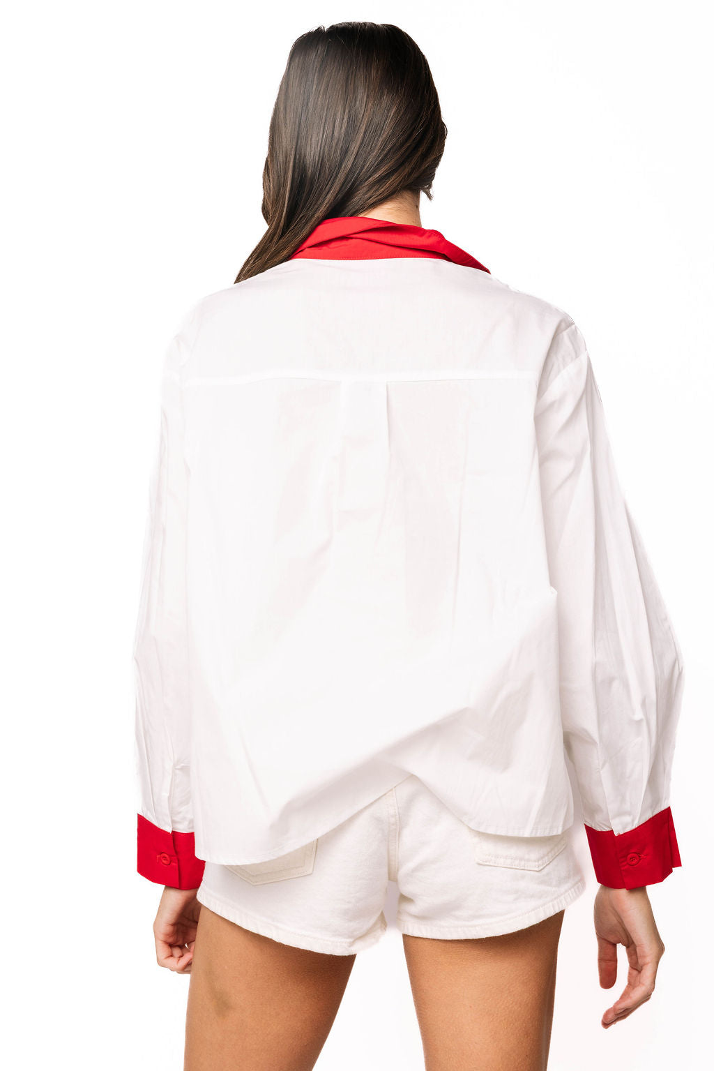Sample White Cotton Santa In Leopard Hat Button Up Top