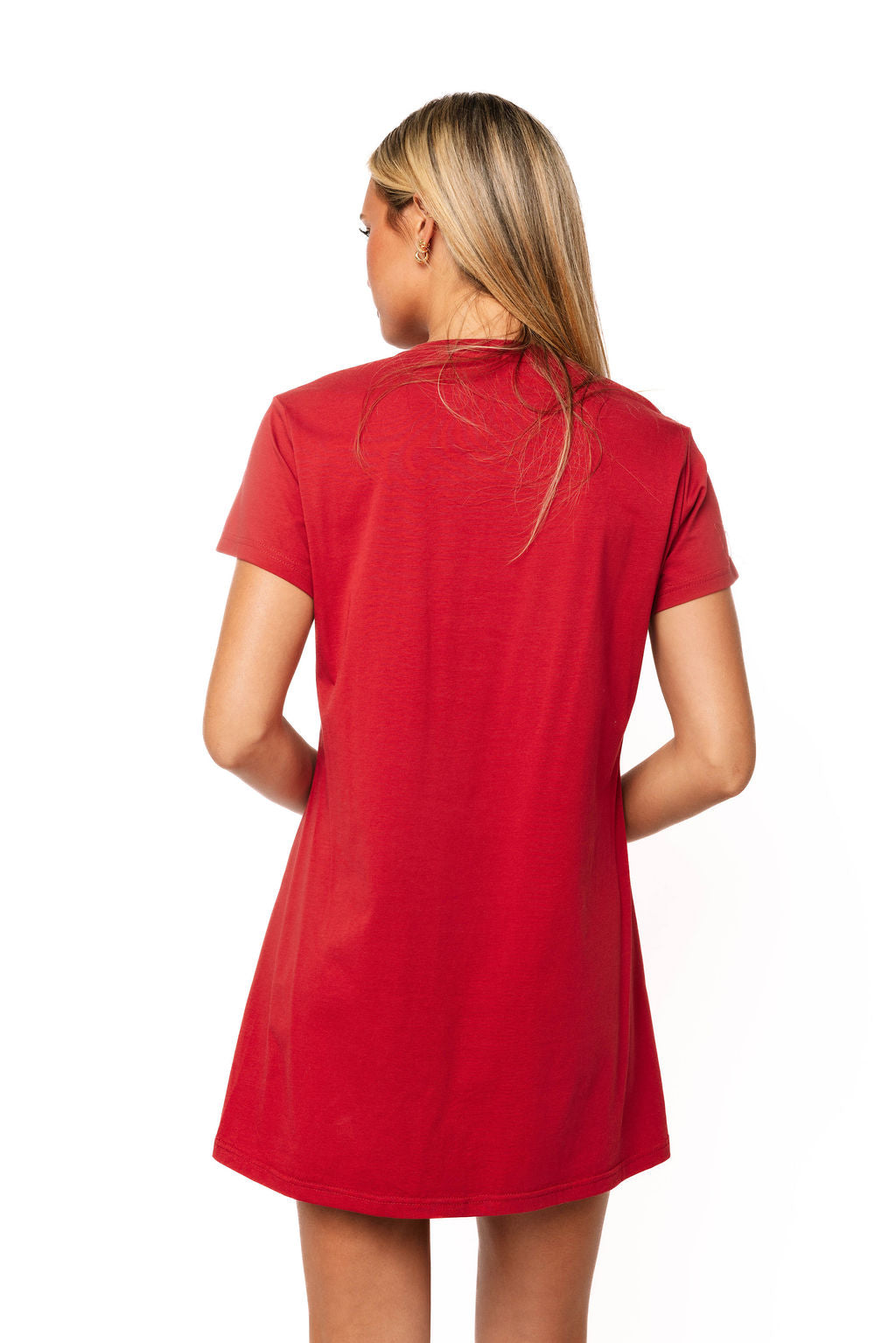 Sample Red Mahjong Christmas Tree Tee Dress