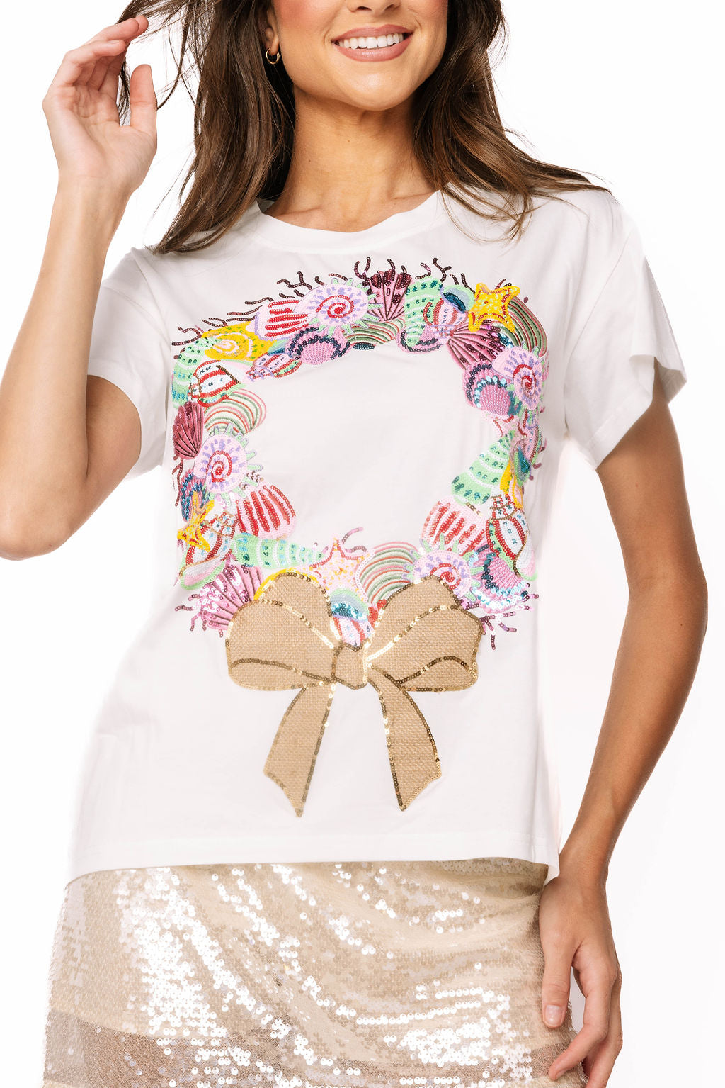 Multi Shell Wreath Tee
