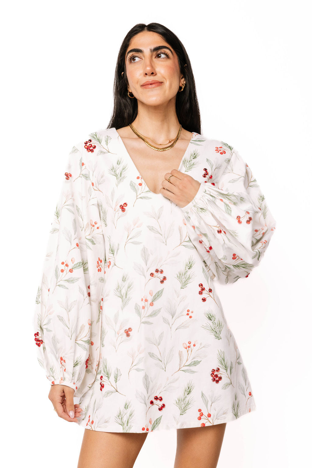 White Multi Holly Cotton Dress
