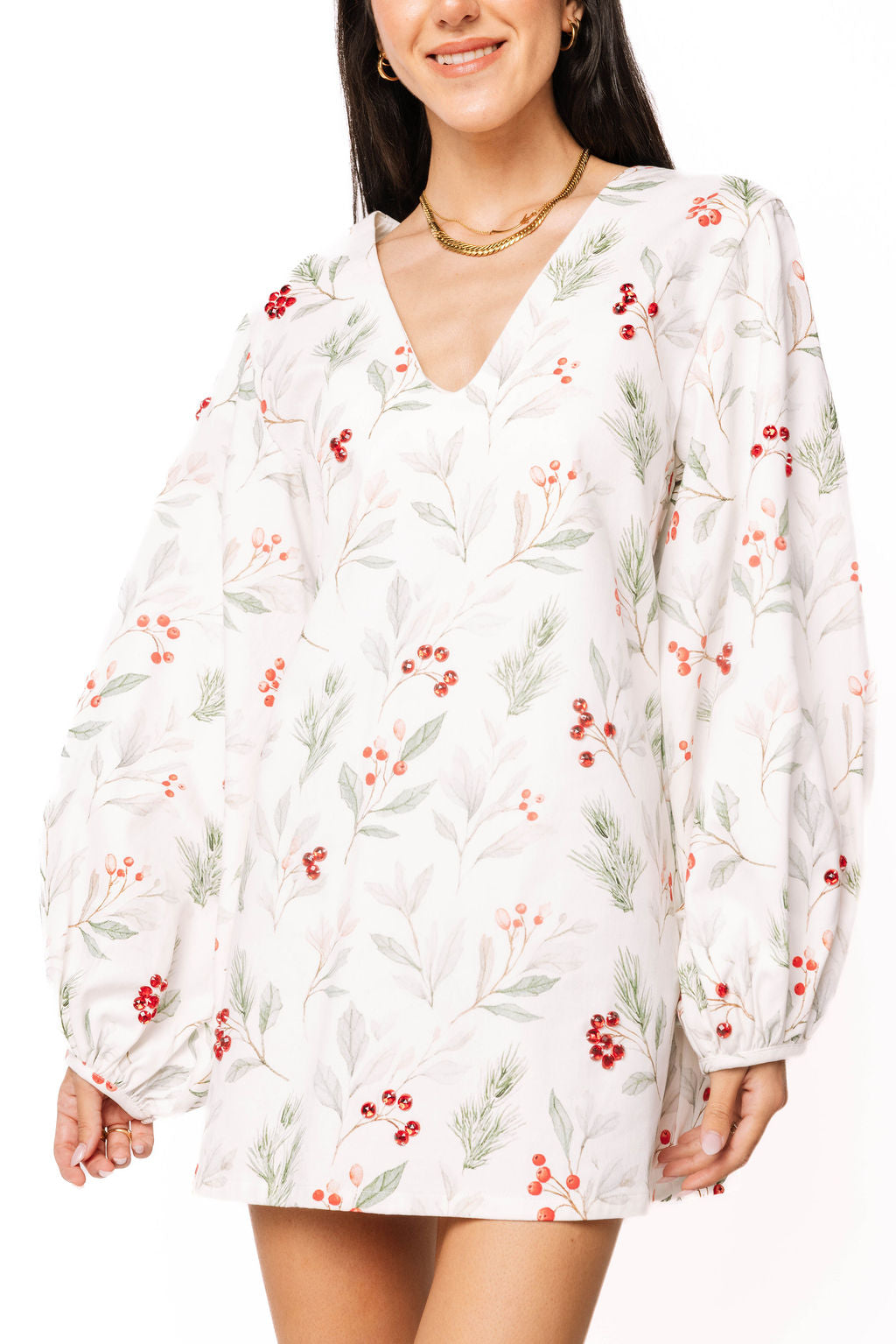 White Multi Holly Cotton Dress