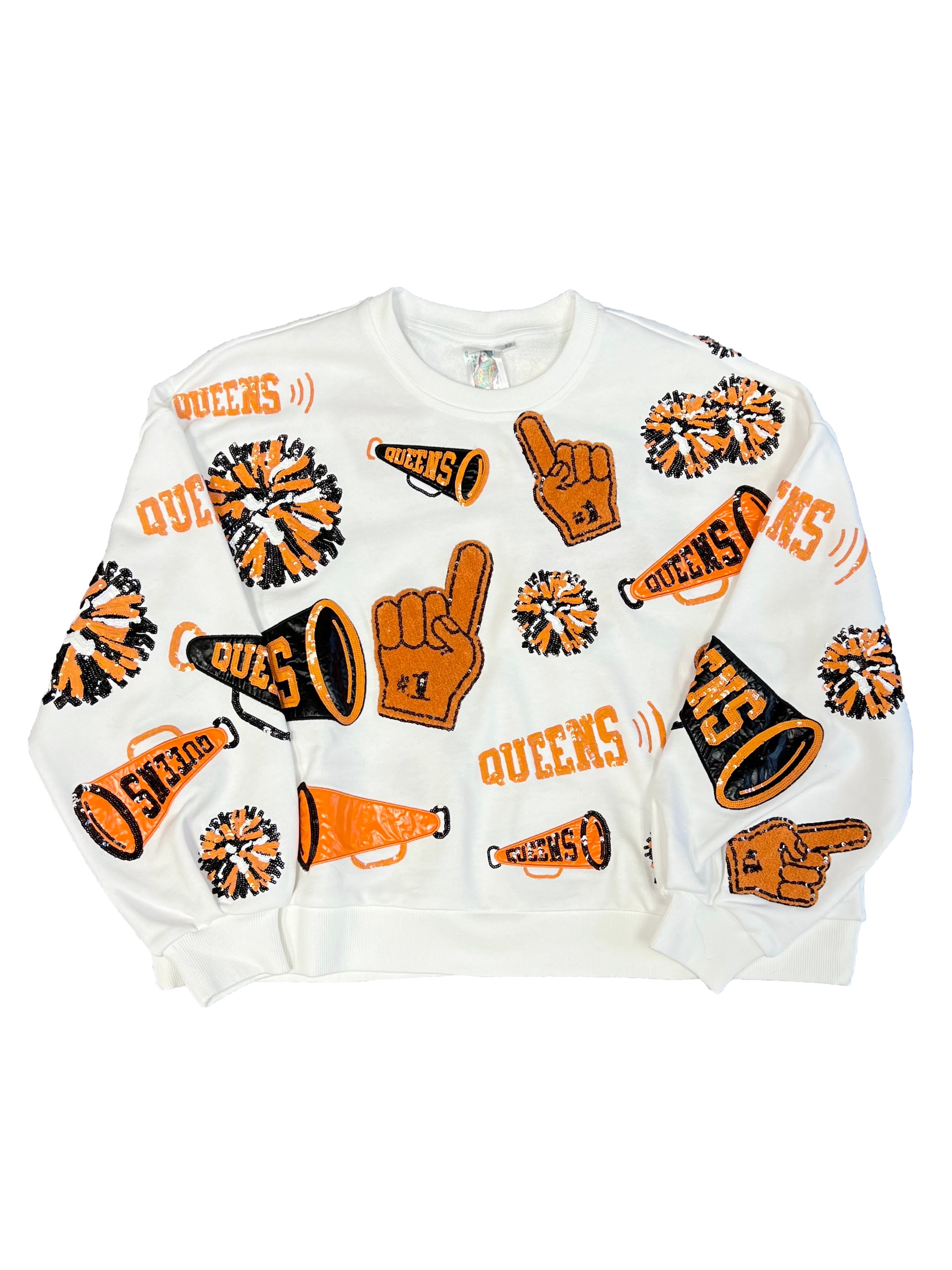 Orange & Black Cheers Queen Icon Sweatshirt