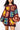 Maroon Multi Patchwork Balloon Sleeve Dress