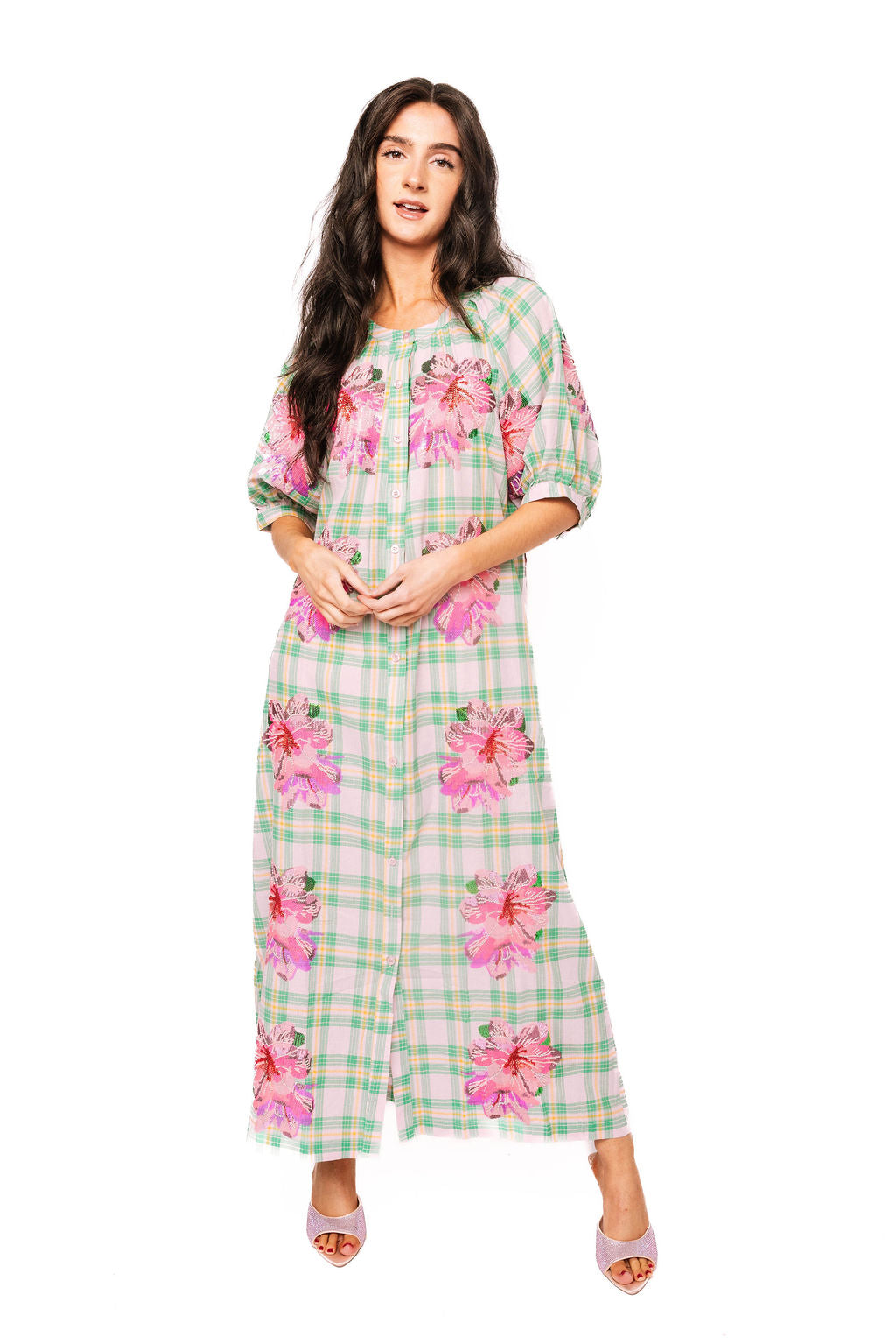 azalea dress up Plaid Azalea Button Up Midi Cotton Dress Queen of Sparkles azalea dress up Plaid Azalea Button Up Midi Cotton Dress Queen of Sparkles