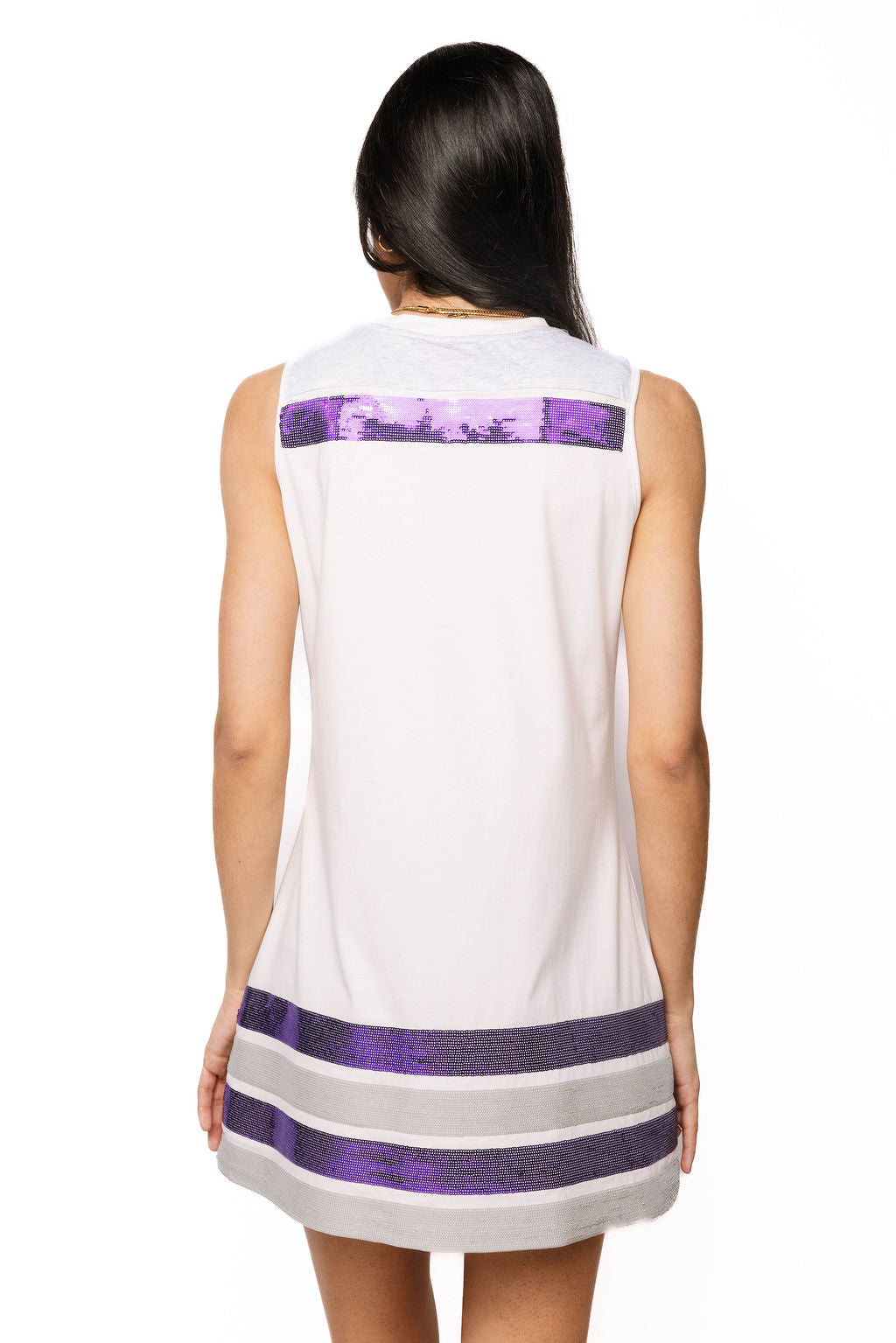 purple tcu dress Purple & White Collection SPIRIT DRESS