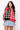Red & Black Colorblock Football Sweatshirt