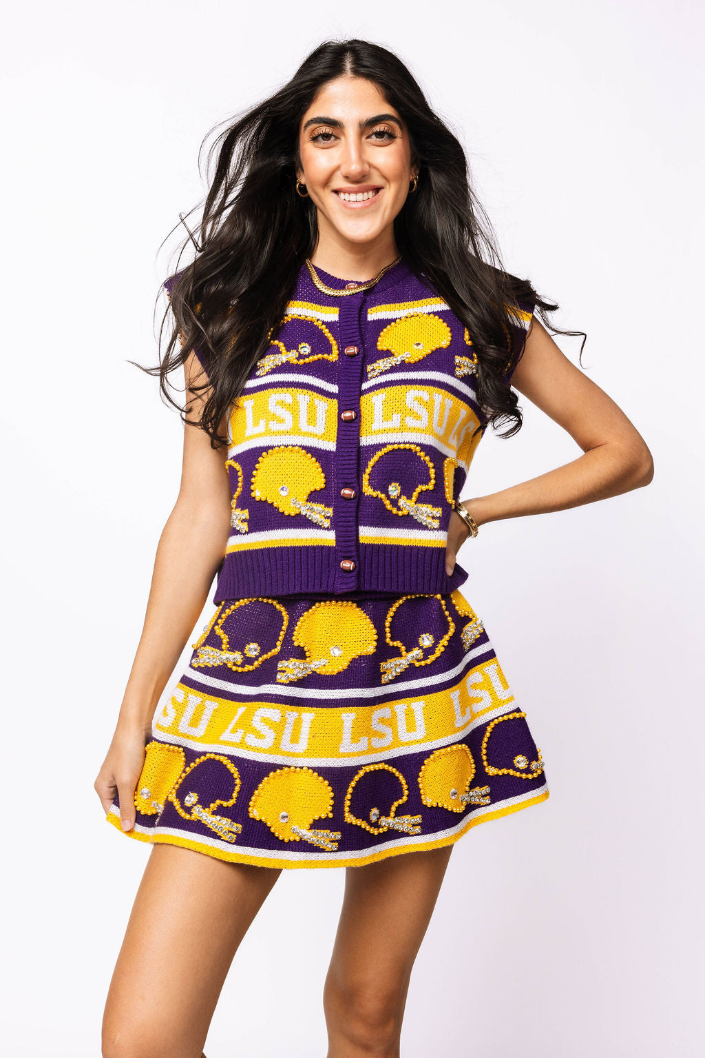 Licensed LSU Vintage Football Helmet Stripe Skirt – Queen of Sparkles