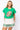 SAMPLE - White & Green Pleated Cheerleader Skirt