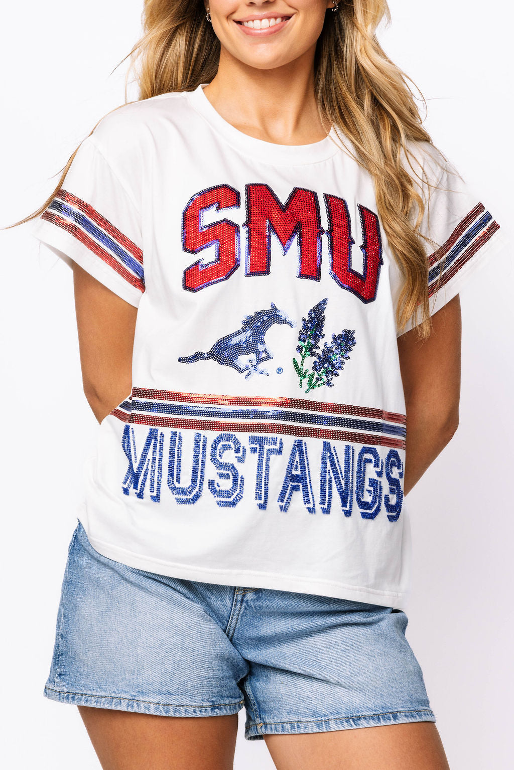 Licensed SMU State Flower Mascot Tee