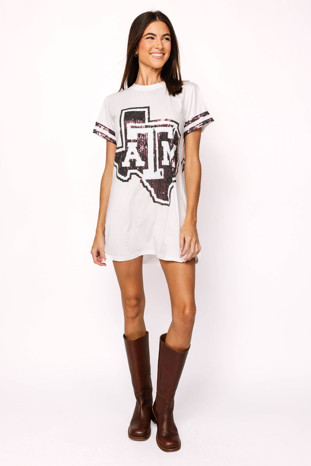Licensed Texas A&M Oversized Mascot Tee Dress