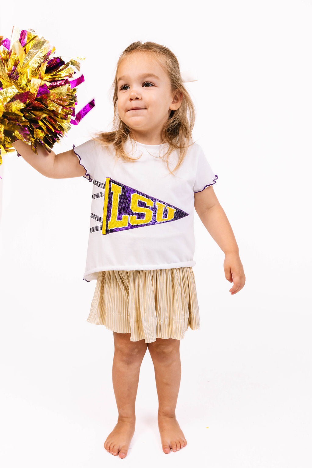 Licensed Kids LSU Pennant Frill Tee