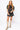 SAMPLE -  Black Footballs & Stars Poof Sleeve Knit Top and Skirt Set