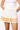SAMPLE - White & Light Orange Pleated Cheerleader Skirt