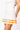 SAMPLE - White & Light Orange Pleated Cheerleader Skirt