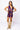 SAMPLE - Purple Rainbow Trim Full Sequin Tiger Vest Dress