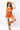 SAMPLE - Burnt Orange & White Rhinestone Cheerleader Tank Dress