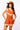 SAMPLE - Burnt Orange & White Rhinestone Cheerleader Tank Dress