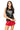 SAMPLE - Crimson Sweatshirt Shorts with White Sequin Side Stripe