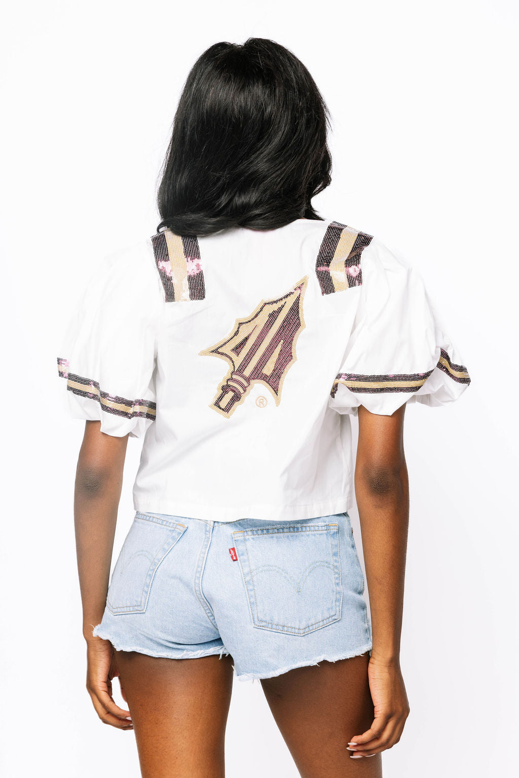 Licensed Sample - FSU Cotton Tie Front Jersey Top