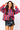 SAMPLE - Navy & Red Sequin Striped LS Button Down
