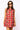 SAMPLE - Red Plaid With Rhinestone Footballs Tie Back Dress