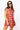 SAMPLE - Red Plaid With Rhinestone Footballs Tie Back Dress