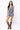 SAMPLE - Blue & Black Plaid Rhinestone Football Tie Front Tank and Shorts Set