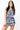 SAMPLE - Blue & Black Plaid Rhinestone Football Tie Front Tank and Shorts Set