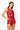 SAMPLE - Red/Black Plaid Rhinestone Football Tie Front Tank and Shorts Set