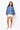 SAMPLE - Blue Plaid Rhinestone Football Button Down LS Shirt