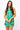 SAMPLE - Green Plaid With Rhinestone Footballs Tie Back Dress