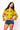 SAMPLE - Yellow/Black Plaid Rhinestone Football Button Down LS Shirt