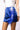 SAMPLE -Royal/White Silk Feather Skirt