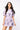 SAMPLE - Lavender & White Scattered Tiger Head Short Sleeve Sweater and Skirt Set