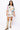 SAMPLE - White V Neck Groovy Scattered Football Top and Shorts Set