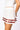 SAMPLE - White & Crimson Pleated Cheerleader Skirt