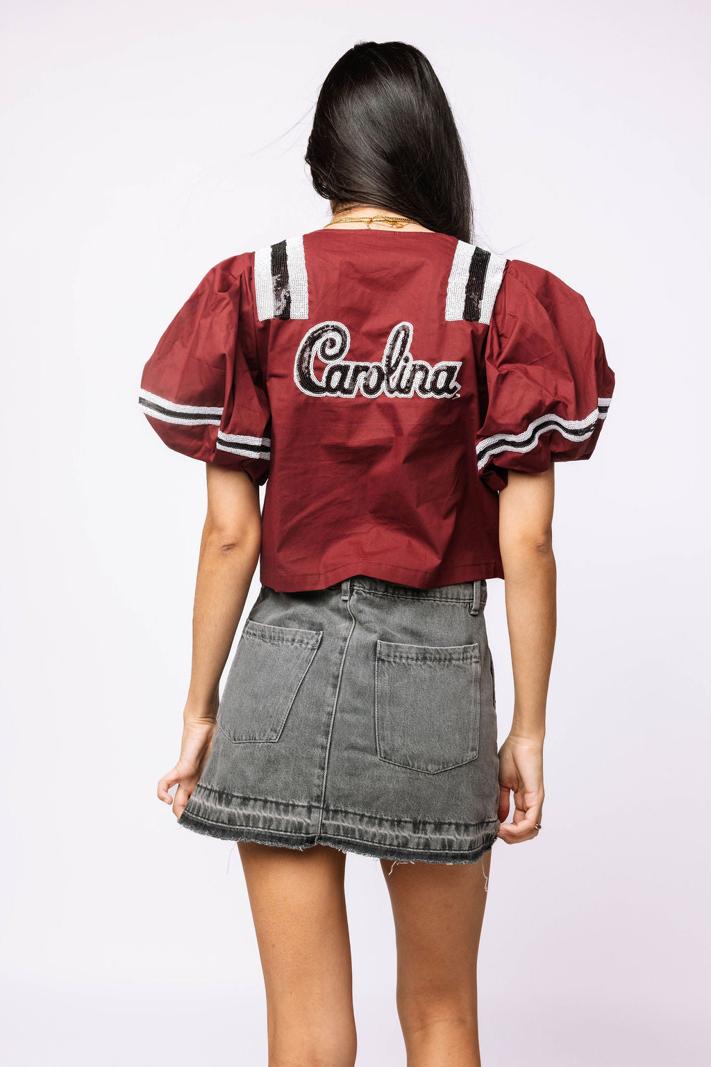 Licensed Sample - South Carolina Cotton Tie Front Jersey Top