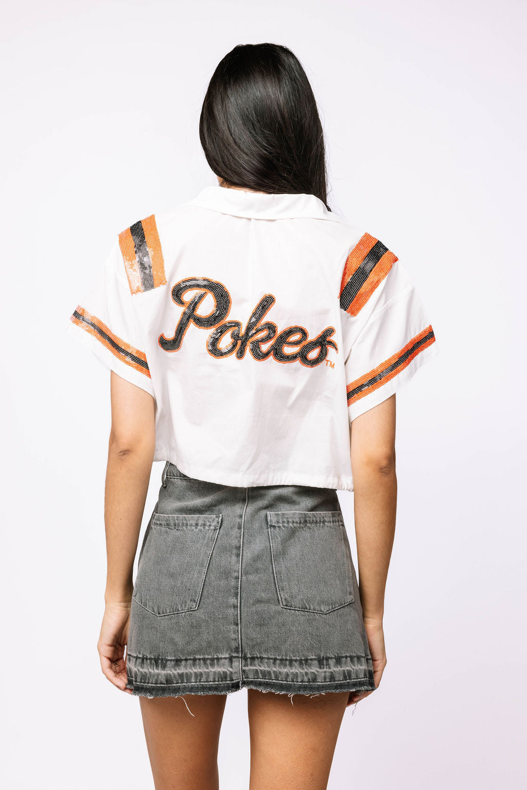 Licensed Sample - OK State Cotton Tie Bottom Jersey Top