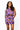 SAMPLE -  Purple Footballs & Stars One Shoulder Top and Skort Set