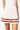 SAMPLE - White & Dark Orange Pleated Cheerleader Skirt