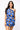 SAMPLE -  Royal Blue Footballs & Stars One Shoulder Top and Skort Set