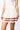 SAMPLE - White & Dark Orange Pleated Cheerleader Skirt