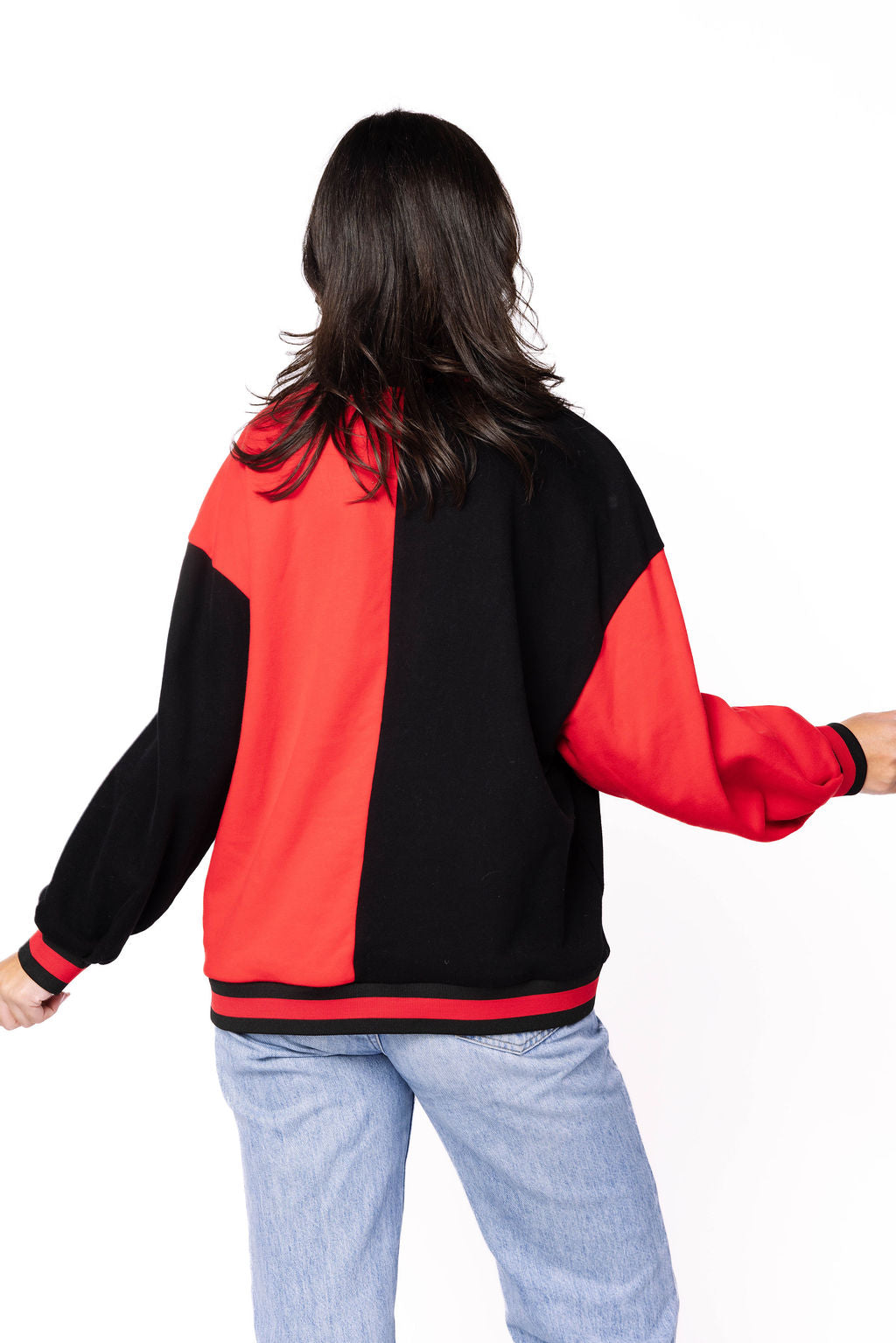 Licensed Sample - Texas Tech Black Colorblock Sweatshirt